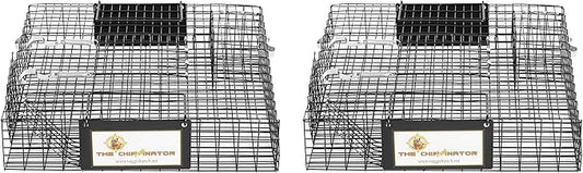 Rugged Ranch 2-Pack Chipmunkinator Multi-Catch Chipmunk Trap, Wire Cage, 14.5"x4"x14.5" Each - Live Catch-and-Release, 2-Door Humane Rodent Control, No-Poison Outdoor Use