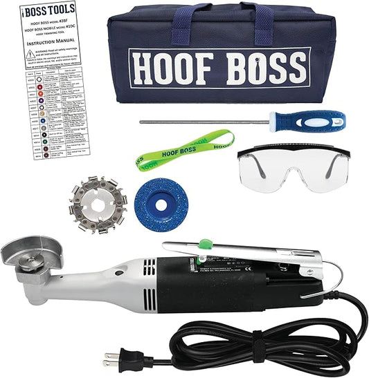 Hoof Boss - Sheep Hoof Trimmer Set - Sheep Hoof Care Trimming Set - Includes Grinder Discs and Accessories (110v Electric Complete Set)