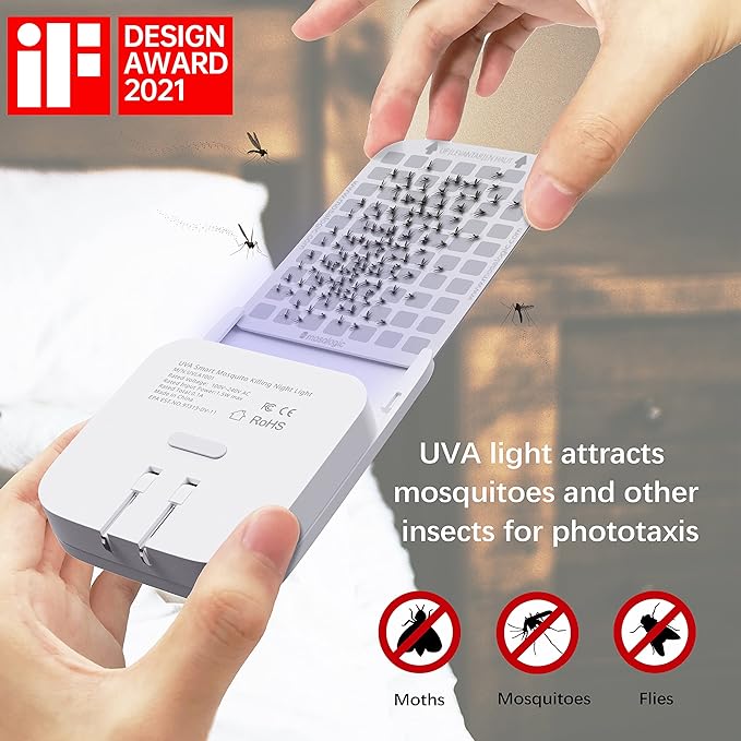 Mosalogic Sticky Card Refill Replacement Glue Cards for Flying Insect Trap Indoor Bug Trapper Fly Zapper-5pack (No Device)