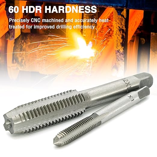 80pcs Tap and Die Set, SAE and Metric Tap Die Wrench Set, Metric Standard M3 to M12 Coarse Fine Rethreading Threads Bits for Cutting External and Internal Threads, NC, NF, NPT Repair Tools