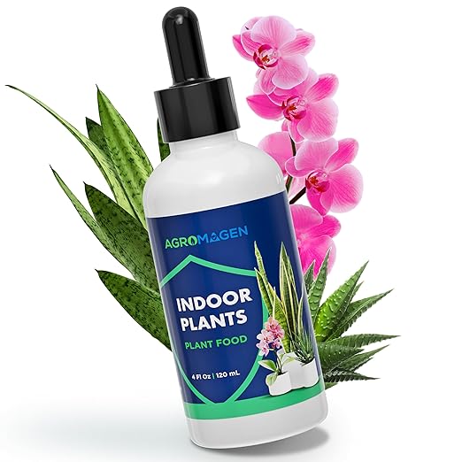 Indoor Plant Food with Essential Nutrients & Chelated Micronutrients, Liquid Fertilizer 4 fl.oz.