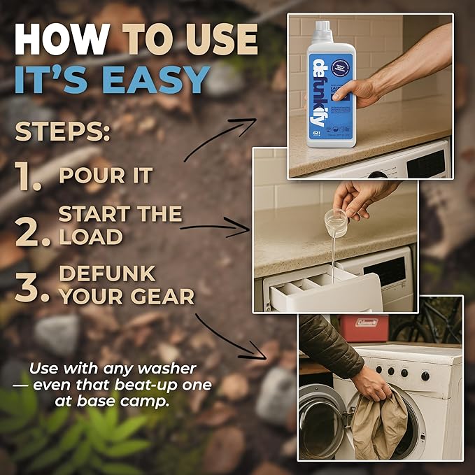 Laundry Detergent 124 Load. Crisp, Clean 'Fresh Air' Essential Oil Liquid Laundry Detergent Washing Soap for Sensitive Skin. ProvenSafe™ Cleaning Supply w/Odor & Stain Remover for Outdoor Gear