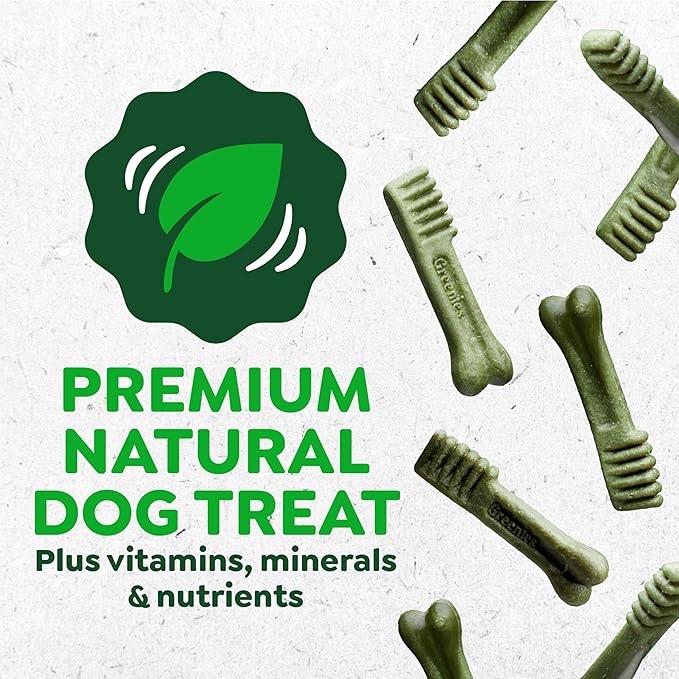 Greenies Veterinarian-Recommended Adult Natural Dental Dog Treats Large Size, Original Flavor, 12 oz. Pack, 8 Count