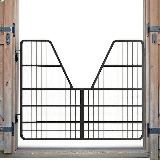 Heavy Duty 52" Wide X 42" High Steel Horse Stall Gate, Fits Standard Barn Doorways
