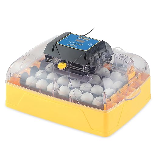 Brinsea Ovation 28 EX Egg Incubator With Automatic Humidity Control and Egg Turning for Hatching 28 Chicken, Duck, Other Bird Eggs, Precision Digital Controls, Temperature Alarms