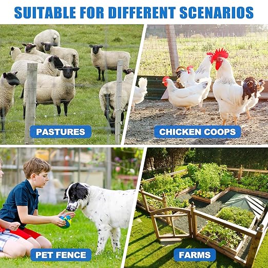 2 Mile AC Powered Low Impedance Electric Fence Charger，0.10 Joule Plug-in Electric Fence Energizer，Contain Small Animals, Keep Out Pests and Wildlife Invasion