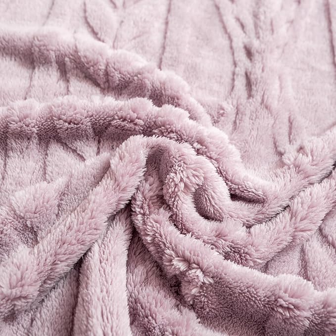 YUSOKI Sherpa Queen Size Blanket-3D Stylish Design Super Soft Fuzzy Cozy Warm Blanket Thick Plush Fluffy Furry Blankets for Teen Girls Women Couch Bed Sofa Chair Men Boys Gift(Rose Pink,90"x90")