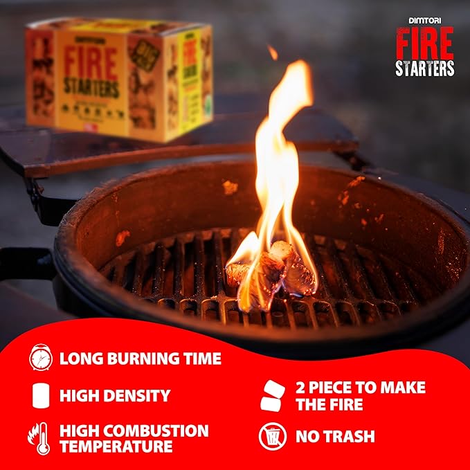 150 pcs Fire Starter - Natural Fire Starters for Campfires, Fire Pit, Pizza Oven, Fireplace, Smoker, BBQ, Pellet Stove & Wood - Fire Starters for Grill, Charcoal Starter