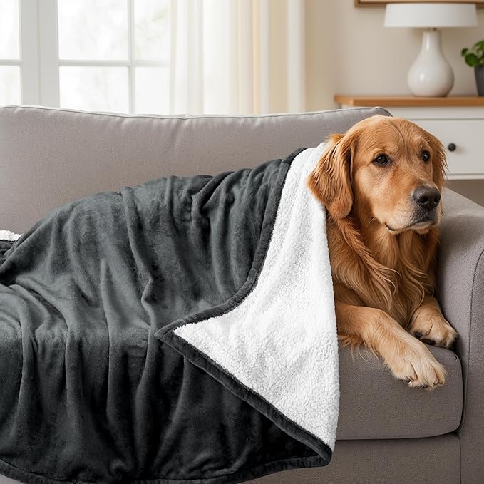 Utopia Bedding Sherpa Blanket Queen Size (Grey, 90x90 Inches) - Soft Lightweight Plush Fleece Reversible Blanket for Bed, Sofa, Couch, Camping and Travel