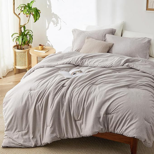 Bedsure California King Comforter Set - Soft Microfiber Bedding for All Seasons, 3 Pieces, 1 Comforter 104"x96" and 2 Pillow Shams 20"x36"+2"