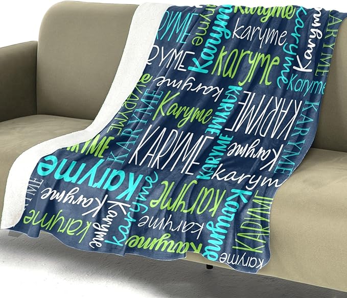 Personalized Name Blanket for Kids and Adult Customized Blanket for Boys Girls Baby Personalized Blanket and Throws