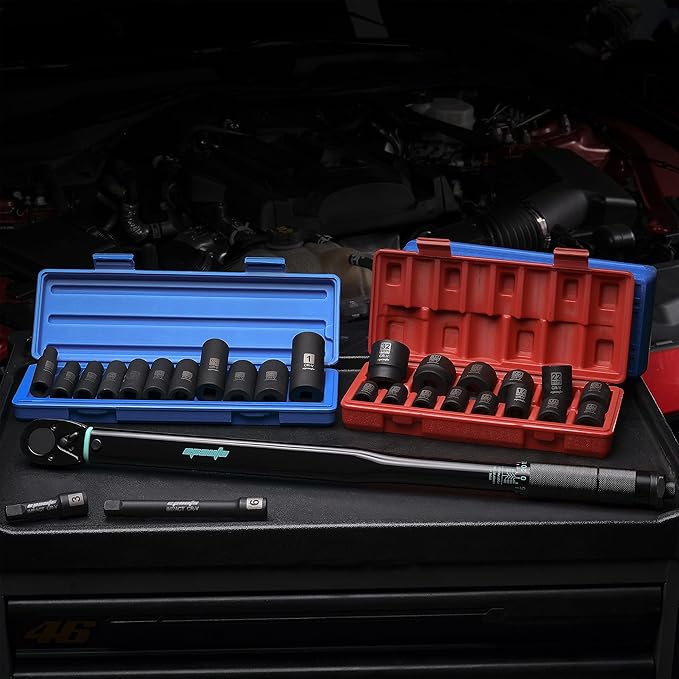 EPAuto 1/2-Inch Drive Click Torque Wrench, 25-250 ft-lb/33.9-338.9 Nm, Black