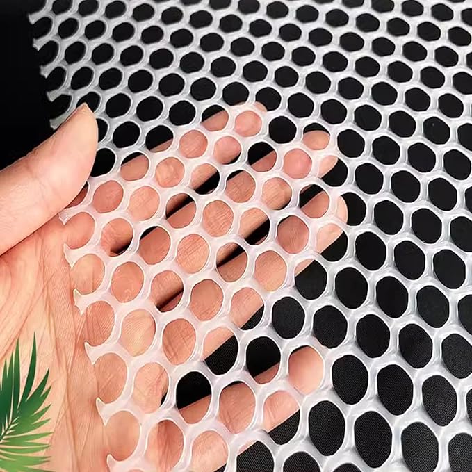 White Garden Fence Mesh 39.3″ Wide Safety Netting Plastic Net Fencing Roll Balcony Protection Window Isolation Net for Snow, Poultry, Chicken, Patio, Animal Barrie(Size:1x30M - Mesh 1.8cm,Color:White)