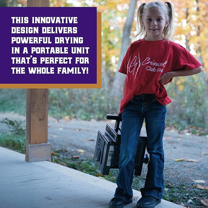 Weaver Livestock ProAir Flex Livestock Blower with Handle, Fast Drying Electric Blower, Lightweight Portable Coat Dryer for Cows, Sheep, Goats (Black)