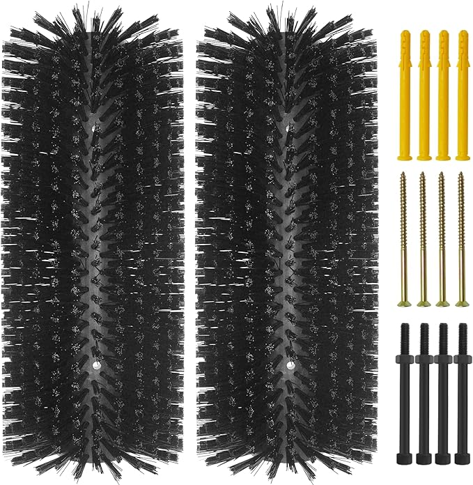 Livestock Scratching Brush Goat Scratcher Brush Full Massage Grooming Tool with 8 Screws for Cow,Cattle,Cow,Sheep, Horses,Pigs