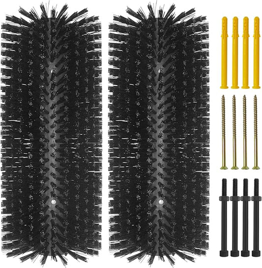 Livestock Scratching Brush Goat Scratcher Brush Full Massage Grooming Tool with 8 Screws for Cow,Cattle,Cow,Sheep, Horses,Pigs