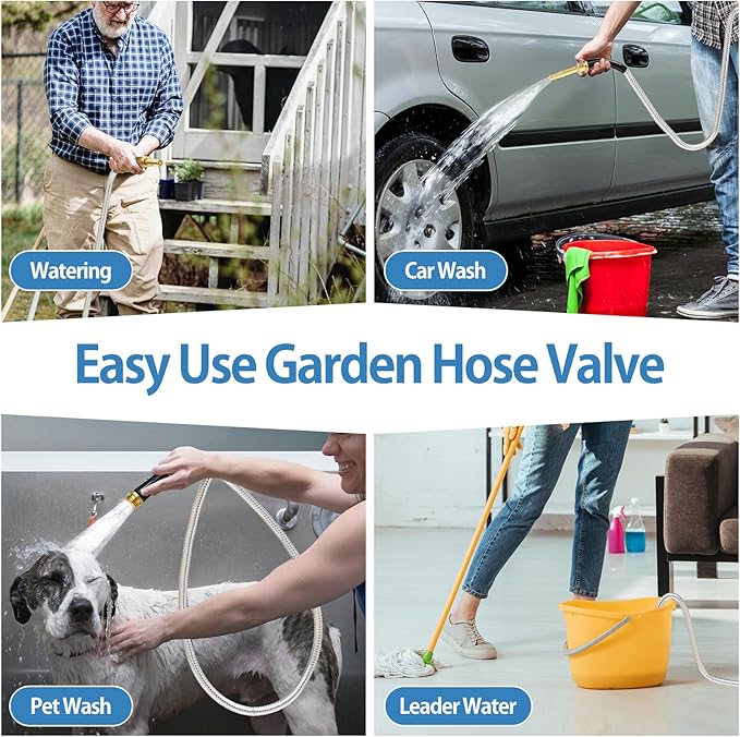 SPECILITE 25 FT Garden Hose, 304 Stainless Steel Metal Heavy Duty Flexible Water Pipe, Kink Free, Durable, Lightweight for Yard, Outdoor with Rubber Grip