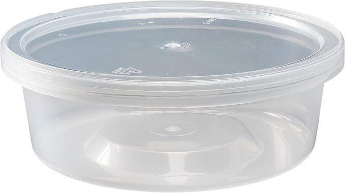 DuraHome - Deli Containers with Lids 8 oz. Leakproof - 40 Pack Plastic Microwavable Clear Food Storage Container/Slime Premium Heavy-Duty Quality, Freezer & Dishwasher Safe