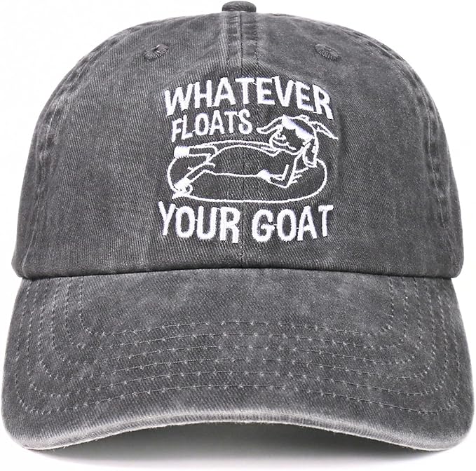 InnoBeta Goat Gifts for Goat Lovers, Embroidered Cap, Adjustable Hat Gifts Accessory for Birthday & Christmas Grey