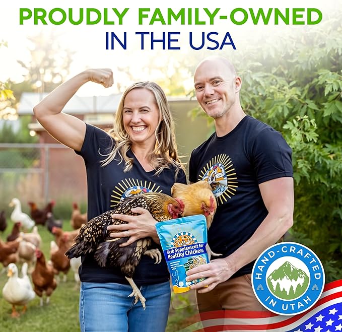 Herb Supplement for Backyard Chickens - Natural Chicken Treats, Poultry Feed Botanical Mix, Plant-Based Coop Snacks for Daily Wellness, Feather Quality, Egg Production, USA (12 oz)