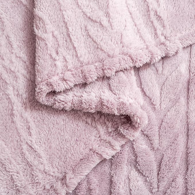 YUSOKI Sherpa Queen Size Blanket-3D Stylish Design Super Soft Fuzzy Cozy Warm Blanket Thick Plush Fluffy Furry Blankets for Teen Girls Women Couch Bed Sofa Chair Men Boys Gift(Rose Pink,90"x90")
