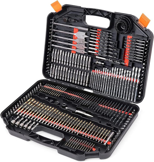 Ultimate Drill Bit Set - 246 PCS Comprehensive Premium Quality Drill Bits Kit for Wood Metal Cement Drilling & Screw Driving, Full Combo Kit Assorted in Organized Carrying Case, Reinforced Packaging
