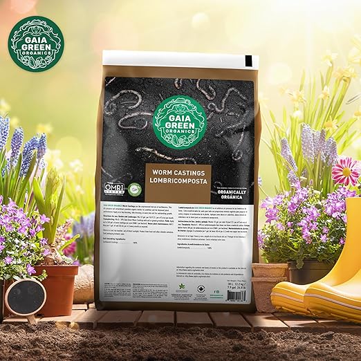 GAIA GREEN 30L Worm Castings Powder, Soil & Plant Fertilizer for Urban Gardens & Lawns