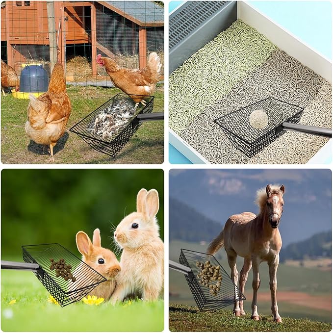 Chicken Coop Accessories, Metal Chicken Coop Pooper Scooper, Chicken Poop Scooper, Metal Litter Scoop, Poop Scooper for Chicken Coop, Chicken Coop Cleaning Tools
