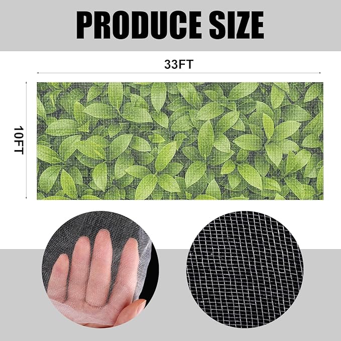 Trellis Netting Heavy Duty Polyester 5 x 30ft and Garden Cover Mosquito Bird Netting Mesh 10 x 33ft for Vegetables Fruits Protection, Climbing Plants Grow