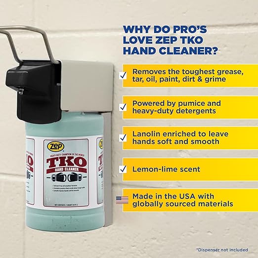 Zep TKO Hand Cleaner - 32 Oz (Pack of 1) - R54804 The Go-to Industrial Hand Cleaner for Pros That Actually Works!