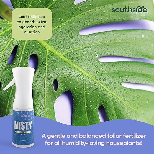 Southside Misty Fertilizer Spray - Use Year-Round - Leaf-Absorbed Plant Food in a Premium Continuous Spray Bottle (4-2-6 NPK) -Hydration & Nutrition for Humidity-Loving Houseplants -7.1 fl oz (210ml)