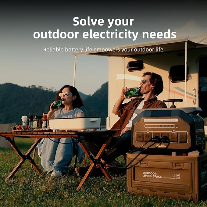 IEE P2400 Solar Generator,2400W/2048Wh Solar power station(4800W Peak),1800W Super Fast Charging, LiFePO4 (LFP) Battery,APP Control Emergency Power Station for Home, Camping, RV and Power Outages