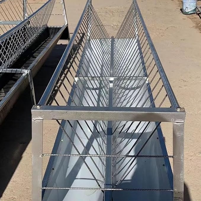 88 Gallon Goat Hay Feeder, 60" Length Goat Feeder, Heavy Duty Galvanized Steel Hay Rack, Non-Slip Base, Ease of Assembly, Double-Sided Feeding Hay Feeder for Goats, Sheep, Horses, Silver