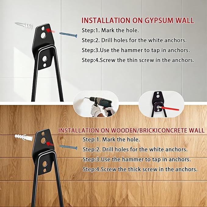 6 Pack Garage Hooks Heavy Duty with Anti-Slip Coating, Steel Utility Ladder Hooks for Hanging Garden Tools, Hoses, Ropes, Bikes and More (3in)