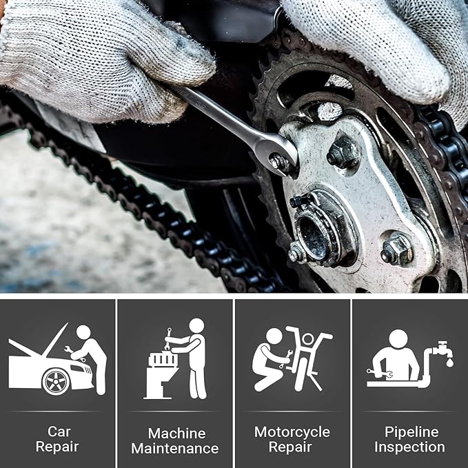 MAXPOWER 32mm Combination Wrench, Industrial Grade Spanners with Chrome Vanadium Steel, Sand Blasted Finish, Forged Heat-Treated - SAE
