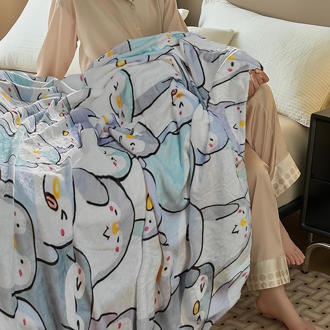 Cute Penguin Blanket for Women Girls Kids Adults 40" x 50", Flannel Throw for Sofa Couch Bed Living Room, Gifts for Animal Lovers