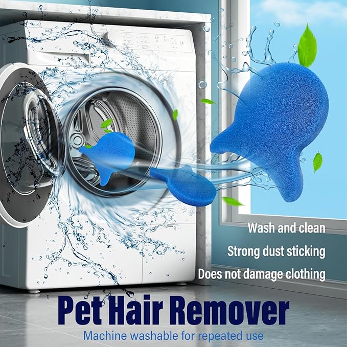 Pet Hair Remover for Laundry, Reusable Dog & Cat Hair Remover Tool, Effectively Removes Pet Hair, Lint and Dander from Bedding and Clothing, Suitable for Washing Machines, Dryers 8PCS