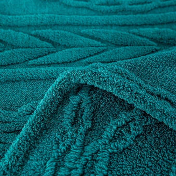 YUSOKI Sherpa Twin XL Blanket(Without Pillows)-3D Stylish Design Super Soft Blankets for Teen Girls Women Couch Bed Sofa Chair Men Boys Gift(Teal,65"x90")