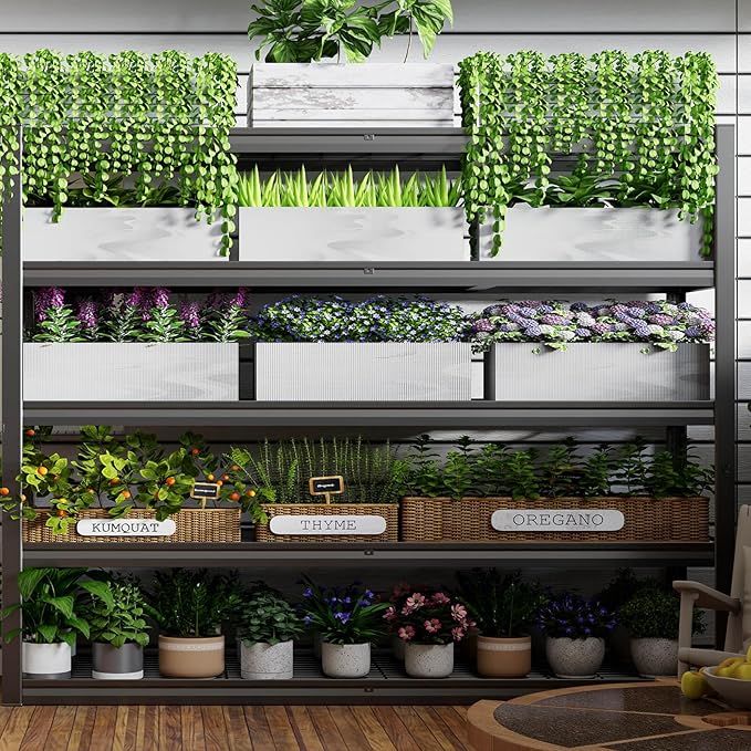30" D Storage Shelves, 65" W Garage Shelving Heavy Duty Metal Adjustable Garage Shelves, 5 Tier Shelving Units Industrial Shelving for Warehouse, 65" W x 30" D x 79" H