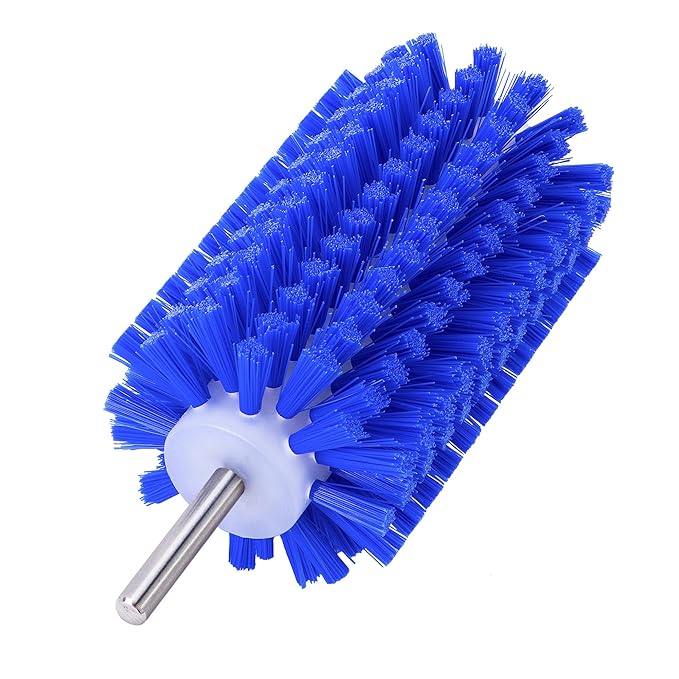 EBaokuup Livestock Mini Roto Drill Brush Attachment-0.2 Inch Drill Shank Cattle Fur Brush-Cattle Scratcher Roto Brush for Goat Sheep Cattle Horse Pig Grooming