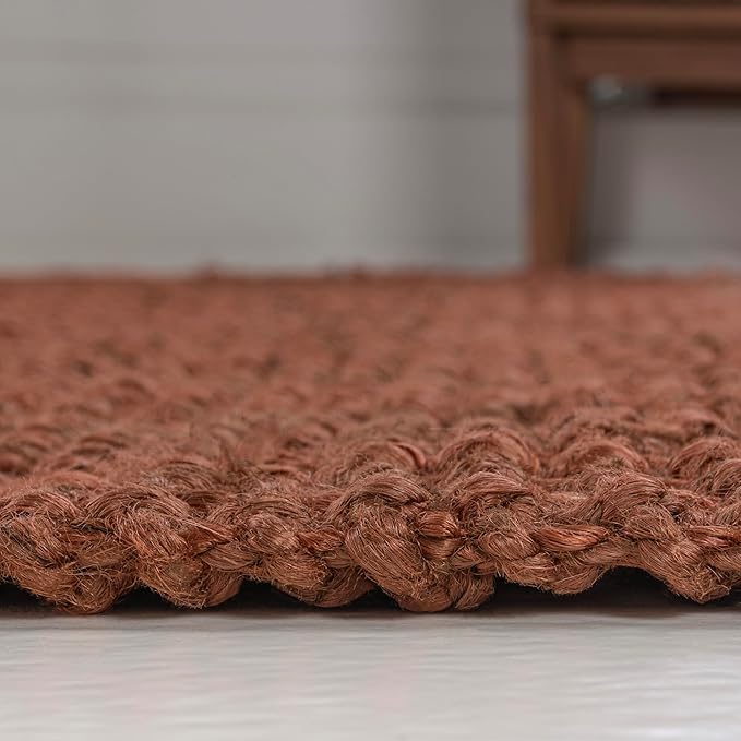 JONATHAN Y Pata Hand Woven Chunky Jute Terracotta Indoor Area Rug, 5x8, Bohemian, Rustic, Cottage, Easy-Cleaning for Living Room, Bedroom, Kitchen, Non-Shedding (NRF102F-5)