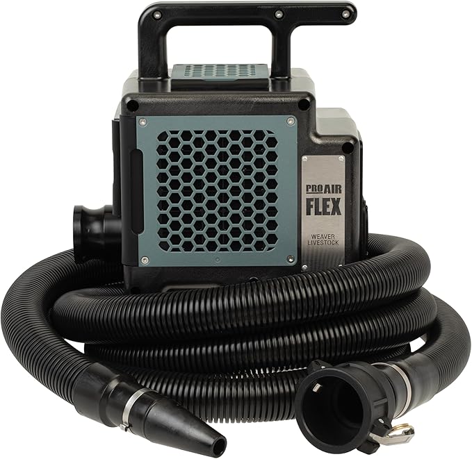 Weaver Livestock ProAir Flex Livestock Blower with Handle, Fast Drying Electric Blower, Lightweight Portable Coat Dryer for Cows, Sheep, Goats (Black)