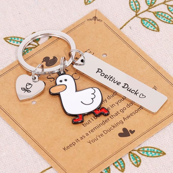Gifts for Duck Lovers Women Men Hunters Inspirational Ducks Charm Stuff Duck Keychain