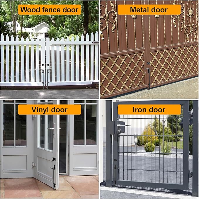 24" Cane Bolt Drop Rod for Gate, Heavy Duty Gate Latch for Wooden Fence Metal Gates, Gate Ground Stopper Hardware for Wood PVC Vinyl Metal Gates, 1 Pack