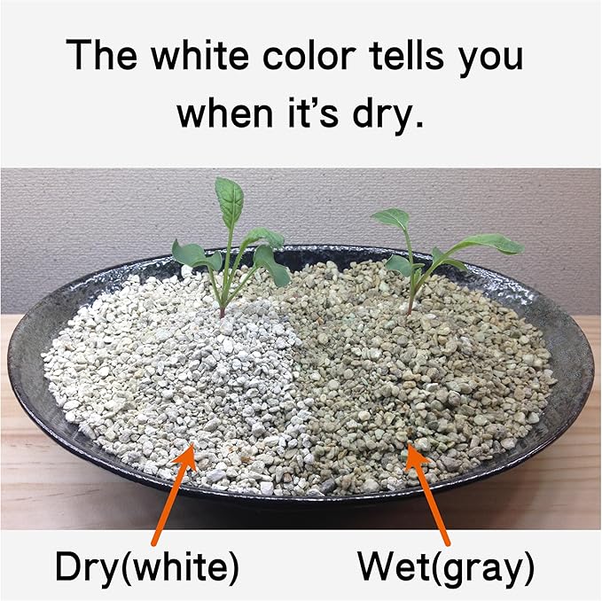 LA TERRA Soil for Foliage Plants, 2L (Medium Grain) Made in Japan – Nutrient-Enriched, Clean, No Mess, Reusable-Crystal Grain