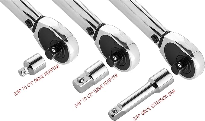 EPAuto 3/8-Inch Drive Click Torque Wrench 10-80 ft-lb. / 13.6-108.5 Nm 1.5" Wx1 Dx14.5 H