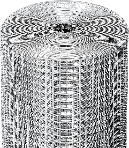 Hardware Cloth 1/2in 48inx100ft Hot Dip Galvanized 19 Gauge Chicken Wire Fencing Roll Poultry Animal Netting Cage Screen Chicken Coop Accessories Garden Plant Supports