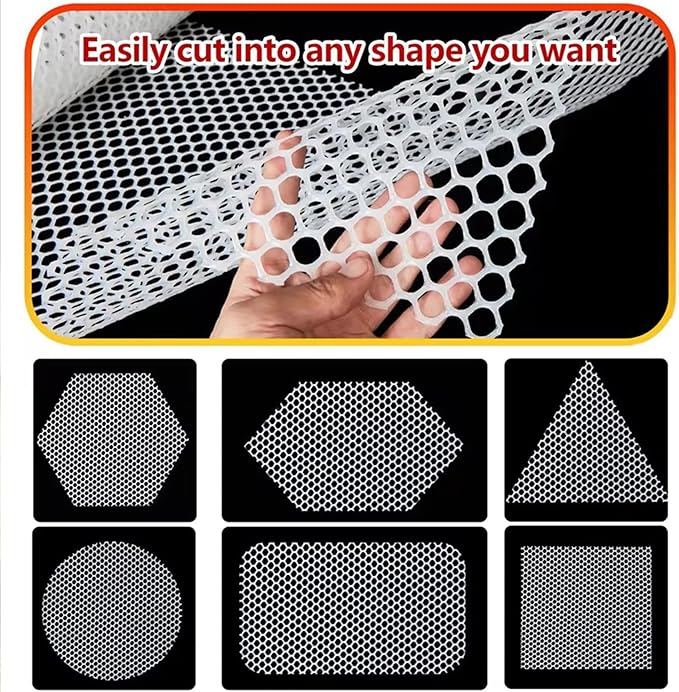 White Garden Fence Mesh 39.3″ Wide Safety Netting Plastic Net Fencing Roll Balcony Protection Window Isolation Net for Snow, Poultry, Chicken, Patio, Animal Barrie(Size:1x20M - Mesh 1.2cm,Color:White)