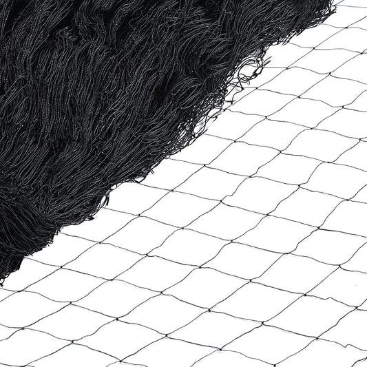 Windyun 1 Pc Bird Netting Bird Net Chicken Coop 2.4" Mesh Heavy Duty Deer Fence Aviary Net Reusable Fruit Tree Poultry Barrier for Garden Protection Vineyard Against Hawk Squirrel, Black (50' X 100')