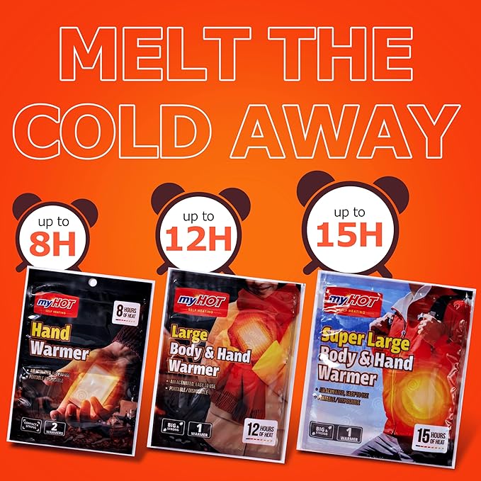 Body & Hand Warmers (20, 30, 40 Bulk Pack) - R.O.K. Army Tested Standard Issue Quality - Long Lasting Heat, Non-Adhesive, Disposable, Air-Activated Warmers for Camping, Cold Weather, Skiing, Hiking